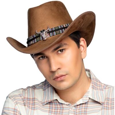 Boland Django cowboyhoed voor volwassenen, westernhoed voor carnaval, carnaval en themafeest, bruin Boland Django cowboyhoed voor volwassenen, westernhoed voor carnaval, carnaval en themafeest, bruin