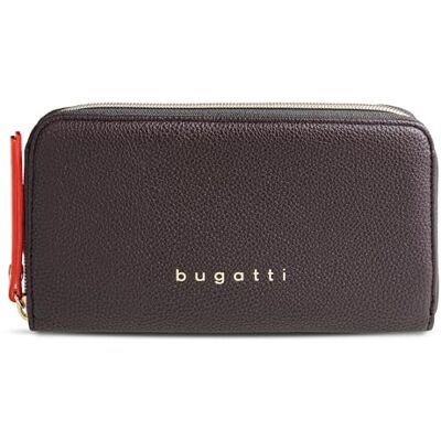 bugatti Ella grote damesportemonnee, lange portemonnee, kunstleer, bruin bugatti Ella grote damesportemonnee, lange portemonnee, kunstleer, bruin