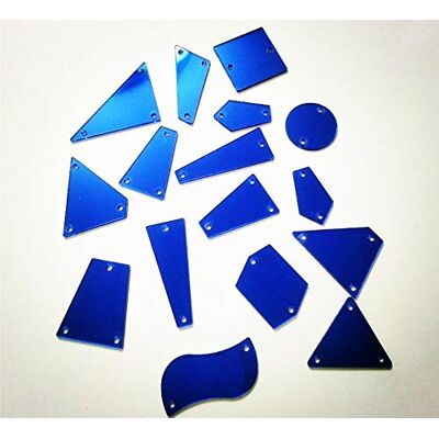 MEYA Naaiende spiegelkralen van acryl met strass-steentjes en platte achterkant met gat voor trouwjurk, kleding, tassen, schoenen (donkerblauw) MEYA Naaiende spiegelkralen van acryl met strass-steentjes en platte achterkant met gat voor trouwjurk, kleding, tassen, schoenen (donkerblauw)
