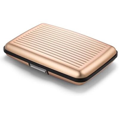 ÖGON -DESIGNS- Kaarthouder van aluminium met metalen sluiting, RFID-bescherming tegen fraude en demagnetisering, compacte portemonnee, model Smart Case STOCKHOLM (Aluminium Rose Gold) ÖGON -DESIGNS- Kaarthouder van aluminium met metalen sluiting, RFID-bescherming tegen fraude en demagnetisering, compacte portemonnee, model Smart Case STOCKHOLM (Aluminium Rose Gold)