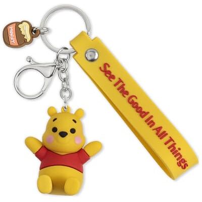 Disney Winnie The Pooh Sleutelketting voor meisjes, geel, één maat, retro Disney Winnie The Pooh Sleutelketting voor meisjes, geel, één maat, retro