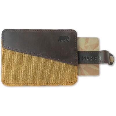 Alaskan MAKER Extra platte herenportemonnee met RFID-bescherming voor mobiele telefoon, pull-out-systeem, vintage leer en robuust katoen, kaarthouder en portemonnee, Mosterd, Modern Alaskan MAKER Extra platte herenportemonnee met RFID-bescherming voor mobiele telefoon, pull-out-systeem, vintage leer en robuust katoen, kaarthouder en portemonnee, Mosterd, Modern