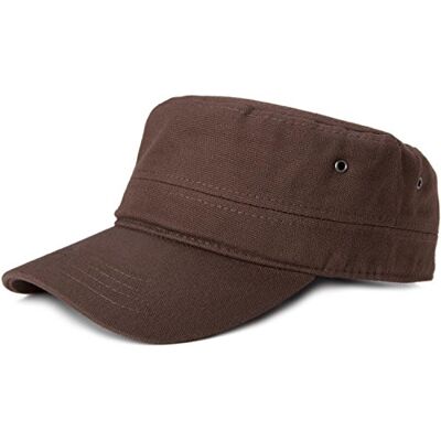 styleBREAKER Militaire honkbalpet van robuust katoenen linnen, verstelbaar, uniseks, 04023020, Donkerbruin One Size styleBREAKER Militaire honkbalpet van robuust katoenen linnen, verstelbaar, uniseks, 04023020, Donkerbruin One Size