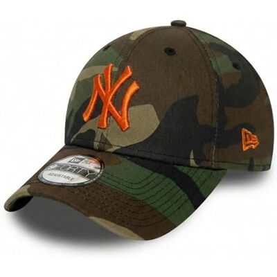 New Era League Essential Trucker Losdod Cap voor heren, Yankees Camouflage-Oranje, One Size One Size New Era League Essential Trucker Losdod Cap voor heren, Yankees Camouflage-Oranje, One Size One Size