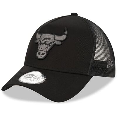 New Era Chicago Bulls NBA BOB Team Logo zwart A-frame truckerpet verstelbaar New Era Chicago Bulls NBA BOB Team Logo zwart A-frame truckerpet verstelbaar