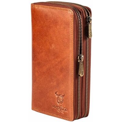 MATADOR Madrid Leren damesportemonnee met elegante geschenkverpakking Leren damesportemonnee met RFID-bescherming Luxe leren portemonnee voor dames, Konjak bruin, Klassiek MATADOR Madrid Leren damesportemonnee met elegante geschenkverpakking Leren damesportemonnee met RFID-bescherming Luxe leren portemonnee voor dames, Konjak bruin, Klassiek