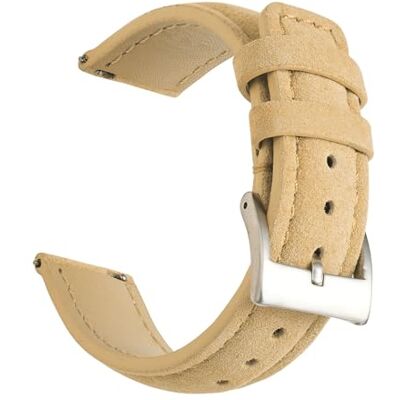 HRTUFN WCC00816 Horlogebandje van suède, 18 mm, 20, 22, bruin, grijs, zwart, echt leer, snelsluiting, zacht, accessoires voor heren, 18 mm HRTUFN WCC00816 Horlogebandje van suède, 18 mm, 20, 22, bruin, grijs, zwart, echt leer, snelsluiting, zacht, accessoires voor heren, 18 mm