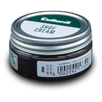 Collonil Shoe Cream, verzorgingscrème voor glad leer, 50 ml, donkerbruin 50 ml Collonil Shoe Cream, verzorgingscrème voor glad leer, 50 ml, donkerbruin 50 ml