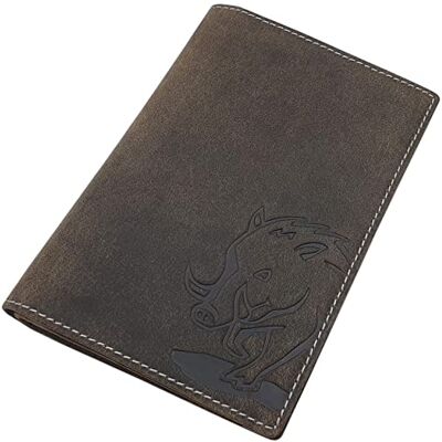 myledershop Buffel leer ID-kaart zakje met herten, zwijn, of vis motief in bruin, Vintage wilde zwijnen, Buffalo portemonnee van volnerfleer met optionele patronen myledershop Buffel leer ID-kaart zakje met herten, zwijn, of vis motief in bruin, Vintage wilde zwijnen, Buffalo portemonnee van volnerfleer met optionele patronen