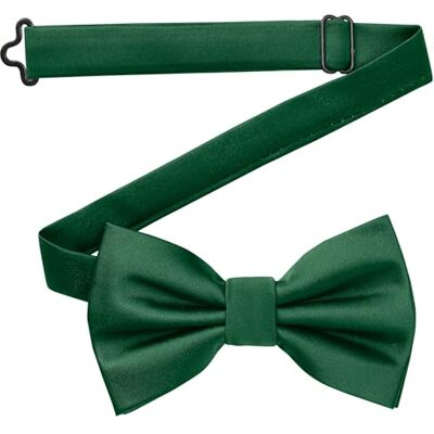 DonDon Vlinderdas voor heren, handgemaakt, zijdelook, 12 x 6 cm, vlinderdas, Donkergroen, Eén maat Eén maat DonDon Vlinderdas voor heren, handgemaakt, zijdelook, 12 x 6 cm, vlinderdas, Donkergroen, Eén maat Eén maat