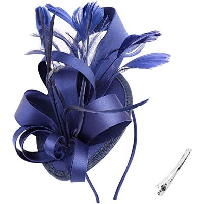 DRESHOW Fascinators Hoed Linten veren op een hoofdband clip cocktail thee party hoeden voor meisjes en vrouwen Eén maat DRESHOW Fascinators Hoed Linten veren op een hoofdband clip cocktail thee party hoeden voor meisjes en vrouwen Eén maat