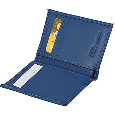 FASHIONGEN Kaartenhouder van runderleer, voor creditcards, loyaliteit en bezoeken, voor dames en heren, SAWSAN cyaanblauw FASHIONGEN Kaartenhouder van runderleer, voor creditcards, loyaliteit en bezoeken, voor dames en heren, SAWSAN cyaanblauw