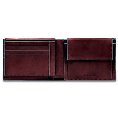 Piquadro Blue Square Portemonnee 12 cm, mahonie, 12 cm, portemonnee Piquadro Blue Square Portemonnee 12 cm, mahonie, 12 cm, portemonnee