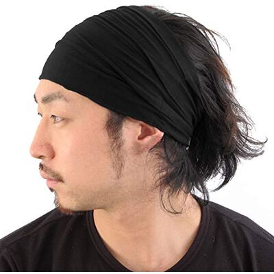 CHARM Japanse Bandana Haarband voor Mannen en Vrouwen Comfy Lichtgewicht Elastische Head Bands perfect voor Fitness Sport Voetbal Tennis Joggen, Zwart, one size Bandeaux confortables, élastiques, sécurisés, ajustés, parfaits pour les coureurs, le fitnes CHARM Japanse Bandana Haarband voor Mannen en Vrouwen Comfy Lichtgewicht Elastische Head Bands perfect voor Fitness Sport Voetbal Tennis Joggen, Zwart, one size Bandeaux confortables, élastiques, sécurisés, ajustés, parfaits pour les coureurs, le fitnes