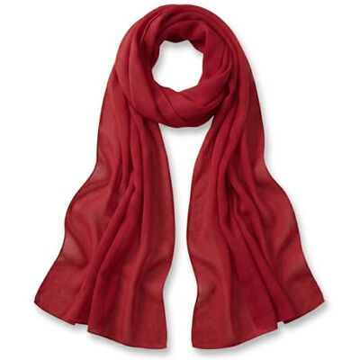 TigerTie Chiffon-sjaal voor dames, effen kleur, maten van de sjaal: 160 cm x 36 cm, Made in Italy One Size TigerTie Chiffon-sjaal voor dames, effen kleur, maten van de sjaal: 160 cm x 36 cm, Made in Italy One Size