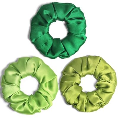 Michooyel Set van 3 zijden haarelastiekjes voor haar, 100% pure moerbeizijde, paardenstaartelastiekjes, haarelastiekjes zonder schade, fluwelen haarbanden voor haaraccessoires, slaapknopen (groen) Michooyel Set van 3 zijden haarelastiekjes voor haar, 100% pure moerbeizijde, paardenstaartelastiekjes, haarelastiekjes zonder schade, fluwelen haarbanden voor haaraccessoires, slaapknopen (groen)