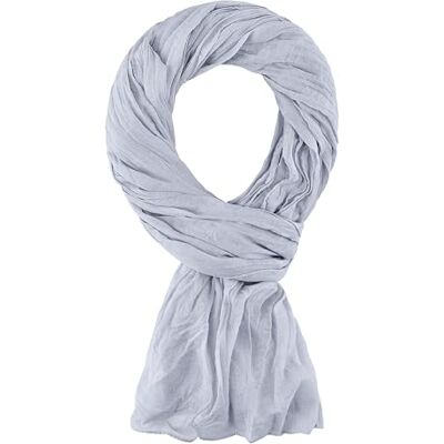 ALLEE DU FOULARD Sjaal, 100% katoen, afmetingen 200 x 110 cm, uniseks, meer dan 50 effen kleuren, zilver. Eén maat ALLEE DU FOULARD Sjaal, 100% katoen, afmetingen 200 x 110 cm, uniseks, meer dan 50 effen kleuren, zilver. Eén maat