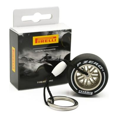 F1 Pirelli Motorsport Official Merchandise Rubber Wiel Sleutelhanger Harde Band Kleur Wit F1 Pirelli Motorsport Official Merchandise Rubber Wiel Sleutelhanger Harde Band Kleur Wit