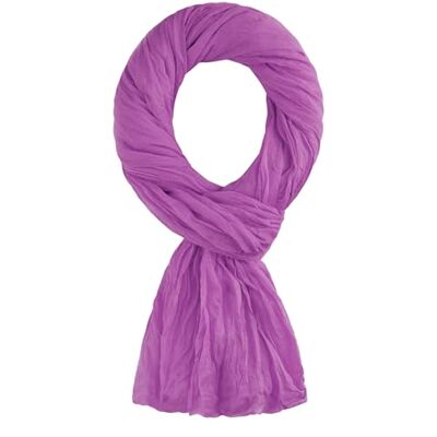 ALLEE DU FOULARD Sjaal, 100% katoen, afmetingen 200 x 110 cm, uniseks, meer dan 50 effen kleuren, Paars. 110 x 200 cm ALLEE DU FOULARD Sjaal, 100% katoen, afmetingen 200 x 110 cm, uniseks, meer dan 50 effen kleuren, Paars. 110 x 200 cm