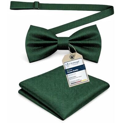 Massi Morino , mannen strik, verstelbare strik met pochet, voorgestrikte strik en pochet set, bijpassende mannen cadeau in een doos van hoge kwaliteit, donkergroen Eén maat Massi Morino , mannen strik, verstelbare strik met pochet, voorgestrikte strik en pochet set, bijpassende mannen cadeau in een doos van hoge kwaliteit, donkergroen Eén maat