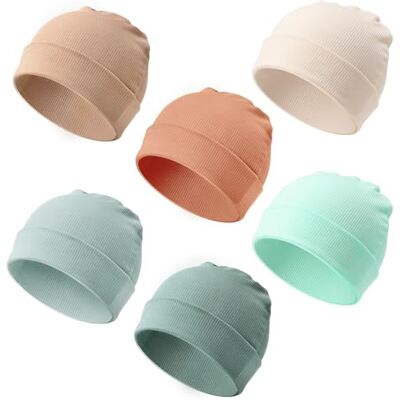 DRESHOW 6 stuks babymutsen voor pasgeborenen, kinderen, zacht, schattig, gebreide muts voor baby's, uniseks, mutsen, ziekenhuis, warm, voor kinderen, jongens en meisjes, 0-24 maanden, 6 sets: beanie 3-24 mois DRESHOW 6 stuks babymutsen voor pasgeborenen, kinderen, zacht, schattig, gebreide muts voor baby's, uniseks, mutsen, ziekenhuis, warm, voor kinderen, jongens en meisjes, 0-24 maanden, 6 sets: beanie 3-24 mois