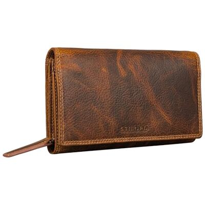 STILORD Chloe Vintage lederen portemonnee voor dames, portemonnee met RFID-bescherming, portemonnee met kaartvakken, geschenkverpakking, Luino bruin, Portemonnee STILORD Chloe Vintage lederen portemonnee voor dames, portemonnee met RFID-bescherming, portemonnee met kaartvakken, geschenkverpakking, Luino bruin, Portemonnee