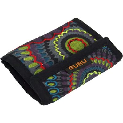 GURU SHOP Portemonnee met borduurwerk, retro, etnisch, boho, rood, voor heren/dames, katoen, 10 x 14 x 1,5 cm, portemonnee, grijs, eenheidsmaat, retro GURU SHOP Portemonnee met borduurwerk, retro, etnisch, boho, rood, voor heren/dames, katoen, 10 x 14 x 1,5 cm, portemonnee, grijs, eenheidsmaat, retro
