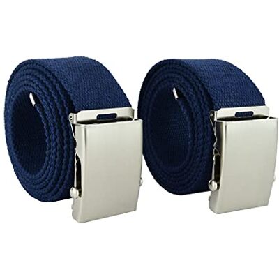UPGRADE 3STYLE Riem met schuifgesp in militaire stijl, 2 stuks, blauw 148 cm UPGRADE 3STYLE Riem met schuifgesp in militaire stijl, 2 stuks, blauw 148 cm