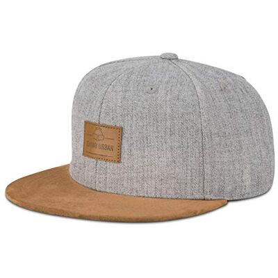 Johnny Urban Dean Honkbalpet voor dames en heren, stijlvolle snapback pet, verstelbare maat, grijs, één maat Eén maat Johnny Urban Dean Honkbalpet voor dames en heren, stijlvolle snapback pet, verstelbare maat, grijs, één maat Eén maat