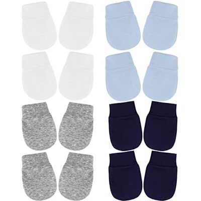 DRESHOW Wanten voor baby's, pasgeborenen, handschoenen voor zuigelingen, gestreepte katoenen handschoenen voor 0-6 maanden Eén maat DRESHOW Wanten voor baby's, pasgeborenen, handschoenen voor zuigelingen, gestreepte katoenen handschoenen voor 0-6 maanden Eén maat