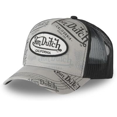 Von Dutch Pet voor dames en heren, CAFE truckerpet, verstelbaar, grijs, eenheidsmaat Eén maat Von Dutch Pet voor dames en heren, CAFE truckerpet, verstelbaar, grijs, eenheidsmaat Eén maat