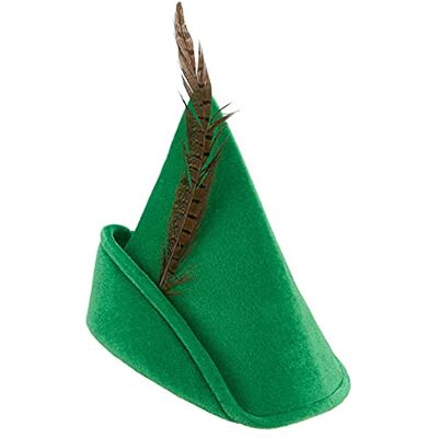 ADAMEL PARTY Robin Hood Hoed, groene muts met veer, boogschutterkostuum, hoofddeksel voor volwassenen ADAMEL PARTY Robin Hood Hoed, groene muts met veer, boogschutterkostuum, hoofddeksel voor volwassenen