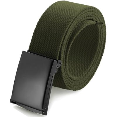 Mile High Life Verstelbare canvas riem Maat tot 132 cm Militaire gesp in effen kleur zwart Herenriem Damesriem (16 kleuren en gecombineerde opties), olijfgroen Eén maat Mile High Life Verstelbare canvas riem Maat tot 132 cm Militaire gesp in effen kleur zwart Herenriem Damesriem (16 kleuren en gecombineerde opties), olijfgroen Eén maat