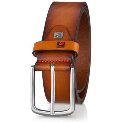 Pierre Cardin Cognac Riem voor heren, rundleer, 40 mm breed, cognac, Bruin 105 Pierre Cardin Cognac Riem voor heren, rundleer, 40 mm breed, cognac, Bruin 105