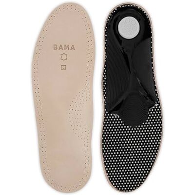 Bama Hoogwaardige leren inlegzolen, anatomisch gevormde orthopedische binnenkant voor meer comfort, uniseks, antislip, van echt leer, 1 paar, 36-46 EUR, zwart. 38 Bama Hoogwaardige leren inlegzolen, anatomisch gevormde orthopedische binnenkant voor meer comfort, uniseks, antislip, van echt leer, 1 paar, 36-46 EUR, zwart. 38