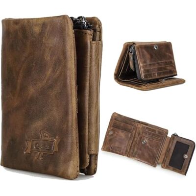 CONTACTS Heren Drievoudige Lederen Portemonnee Rits Portemonnee, Donkerbruin, One Size, Elegant, Donker bruin, Eén maat, Stijlvol CONTACTS Heren Drievoudige Lederen Portemonnee Rits Portemonnee, Donkerbruin, One Size, Elegant, Donker bruin, Eén maat, Stijlvol