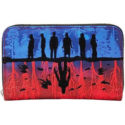 Loungefly Netflix Stranger Things Upside Down Shadows Portemonnee met ritssluiting, zwart, één maat Loungefly Netflix Stranger Things Upside Down Shadows Portemonnee met ritssluiting, zwart, één maat