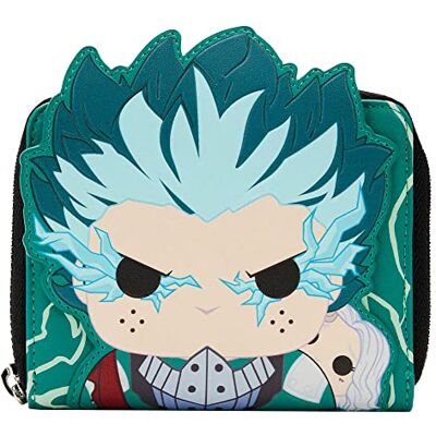 Loungefly Pop My Hero Academia Deku Infinity Cosplay Portemonnee, zwart., Portefeuille met ritssluiting Loungefly Pop My Hero Academia Deku Infinity Cosplay Portemonnee, zwart., Portefeuille met ritssluiting