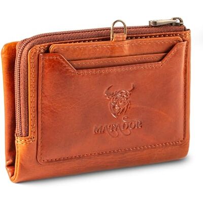 MATADOR Puebla Leren damesportemonnee, middelgroot, met elegante geschenkverpakking, RFID-portemonnee in staand formaat, Vintage bruin, Minimalistisch MATADOR Puebla Leren damesportemonnee, middelgroot, met elegante geschenkverpakking, RFID-portemonnee in staand formaat, Vintage bruin, Minimalistisch