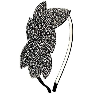 BABEYOND Hoofdband voor dames, haarband, jaren 20, Gatsby-kostuum, Flapper-stijl, vintage, zwart BABEYOND Hoofdband voor dames, haarband, jaren 20, Gatsby-kostuum, Flapper-stijl, vintage, zwart