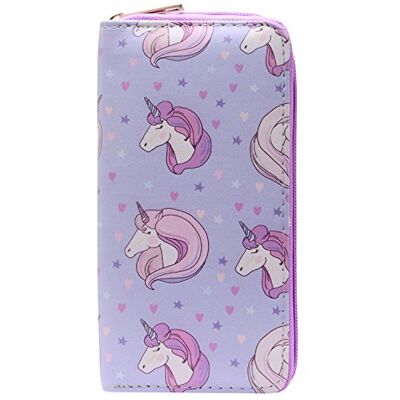 DonDon Portemonnee voor dames of kleine meisjes met ritssluiting, Eenhoorns, Modern DonDon Portemonnee voor dames of kleine meisjes met ritssluiting, Eenhoorns, Modern
