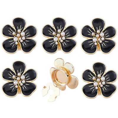 Vordpe Camelia-knopen, witte bloemen, decoratieve manchetknopen van legering, bloemenhemdknopen, voor damesblouses, kostuum, smoking, doe-het-zelf Vordpe Camelia-knopen, witte bloemen, decoratieve manchetknopen van legering, bloemenhemdknopen, voor damesblouses, kostuum, smoking, doe-het-zelf