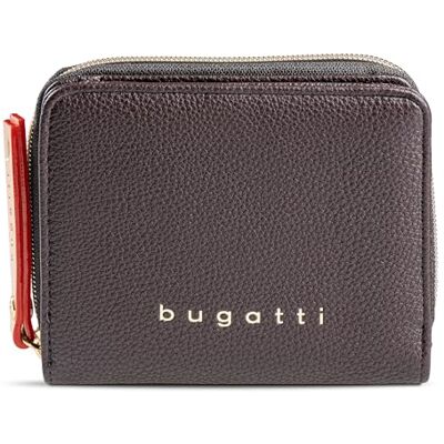 bugatti Ella Kleine damesportemonnee – portemonnee van kunstleer, compact en elegant, bruin bugatti Ella Kleine damesportemonnee – portemonnee van kunstleer, compact en elegant, bruin