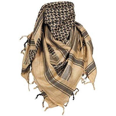MFH PLO sjaal met Shemagh-franjes (zand/zwart, 115 x 110 cm) XX-Large MFH PLO sjaal met Shemagh-franjes (zand/zwart, 115 x 110 cm) XX-Large