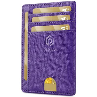 PIRNA Slanke en kleine creditcardhouder, portemonnee voor mannen en vrouwen, met geldvak en geschenkdoos, RFID-creditcardhouder, creditcardhouder voor mannen, Minimalistisch PIRNA Slanke en kleine creditcardhouder, portemonnee voor mannen en vrouwen, met geldvak en geschenkdoos, RFID-creditcardhouder, creditcardhouder voor mannen, Minimalistisch