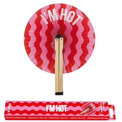 Fisura Opvouwbare waaier van papier met boodschap "I'm h*t", originele handwaaier in pai pai stijl, rozerood, accessoire voor bruiloft, gasten, cadeau-idee, feest, ceremonie, zomer, elegant Taille unique Fisura Opvouwbare waaier van papier met boodschap "I'm h*t", originele handwaaier in pai pai stijl, rozerood, accessoire voor bruiloft, gasten, cadeau-idee, feest, ceremonie, zomer, elegant Taille unique