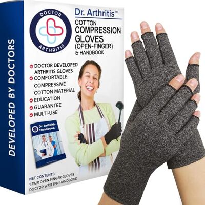 Dr. Arthritis Artrose handschoenen ontworpen door artsen, duimorthese: verlichting van handpijn, duimbrace voor mannen en vrouwen ter ondersteuning van de polsen door [maat XL, grijs, 1 paar XL Dr. Arthritis Artrose handschoenen ontworpen door artsen, duimorthese: verlichting van handpijn, duimbrace voor mannen en vrouwen ter ondersteuning van de polsen door [maat XL, grijs, 1 paar XL