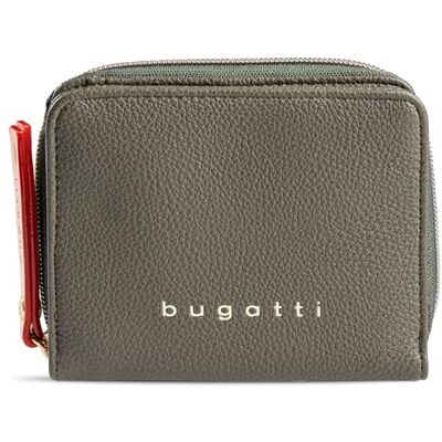 bugatti Ella Kleine damesportemonnee – portemonnee van kunstleer, compact en elegant, olijfgroen bugatti Ella Kleine damesportemonnee – portemonnee van kunstleer, compact en elegant, olijfgroen