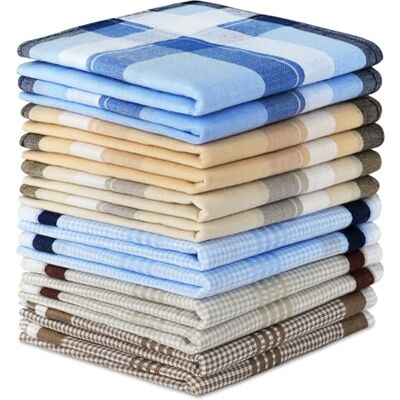 URAQT 12 stuks zachte zakdoeken voor heren, 40 cm x 40 cm, katoenmix voor bruid, bal, feest, bruiloft, dagelijks gebruik, cadeau voor mannen, F-stijl: 38 x 38 cm, 38 x 38 cm 38*38CM URAQT 12 stuks zachte zakdoeken voor heren, 40 cm x 40 cm, katoenmix voor bruid, bal, feest, bruiloft, dagelijks gebruik, cadeau voor mannen, F-stijl: 38 x 38 cm, 38 x 38 cm 38*38CM