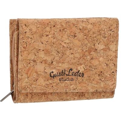 Gusti Leder Gusti August Portemonnee van leer, bruin, veganistisch, natuurkurk, one size, retro Gusti Leder Gusti August Portemonnee van leer, bruin, veganistisch, natuurkurk, one size, retro
